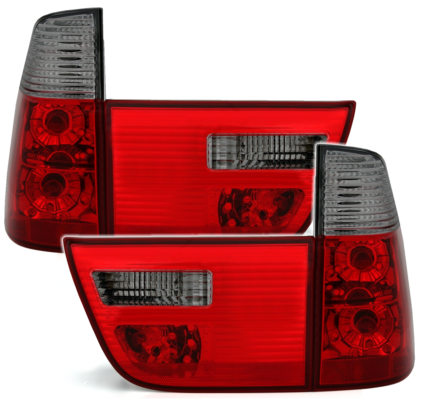Rückleuchten für BMW X5 E53 in Rot-Smoke
