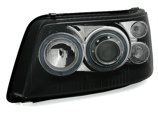 Angel Eyes Scheinwerfer Set für VW T5 in Schwarz