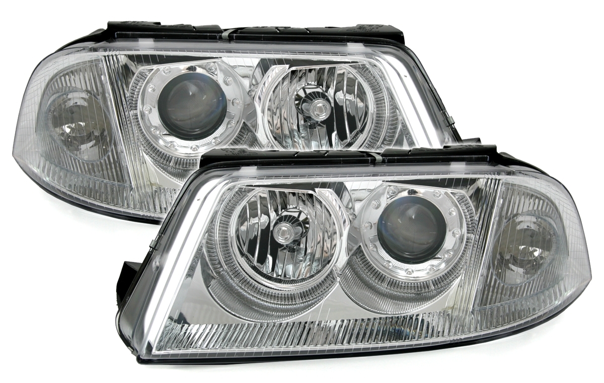 Angel Eyes Scheinwerfer für VW Passat 3BG in Chrom