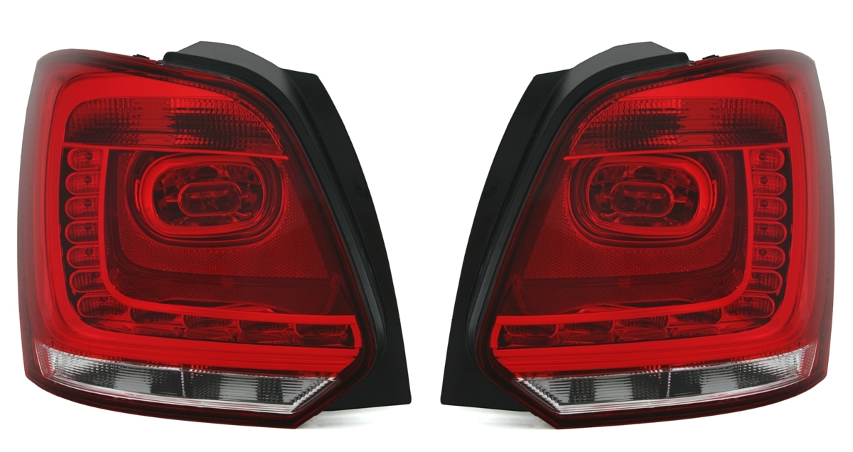 LED Rückleuchten für VW Polo 6R in Rot-Weiß