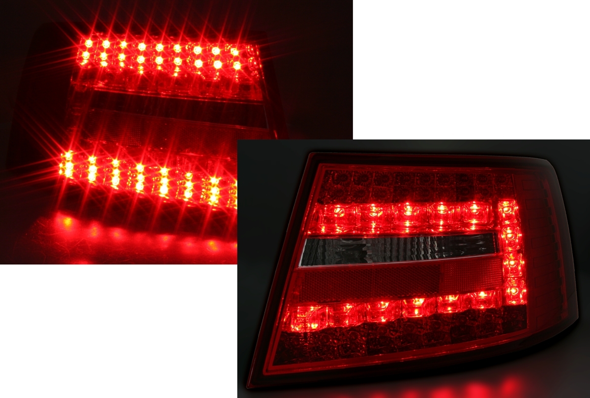 LED Rückleuchten für Audi A6 4F in Rot-Smoke