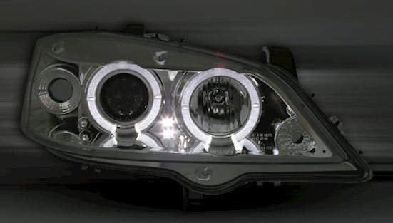 Angel Eyes Scheinwerfer für Opel Astra G in Chrom 
